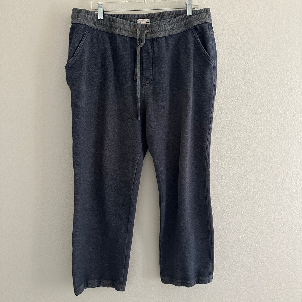Carbon2Cobalt‎ Knit Denim Joggers Mens XXL Blue Cotton Drawstring Sweatpants
